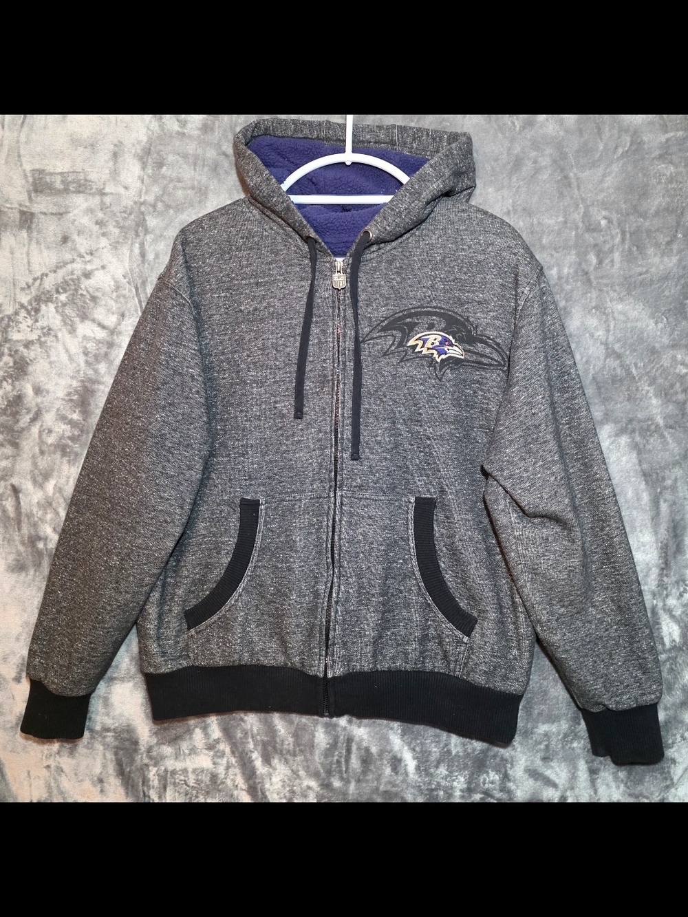 Baltimore Ravens NFL Pro Line Full-Zip Shag-Lined Hoodie